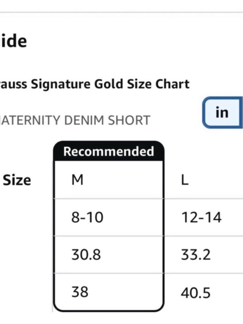 Levi Strauss Signature Gold Maternity Denim Shorts Size M NWT 5" Inseam Blue - Picture 13 of 13